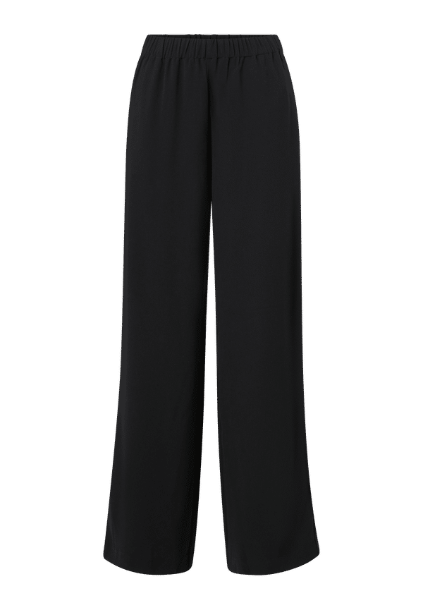 Selected FEMME - Byxor slfTinni-Relaxed MW Wide Pant - Svart