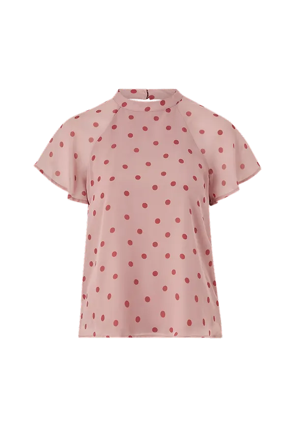 Vila - Topp viYrsa Dot S/S Top - Rosa