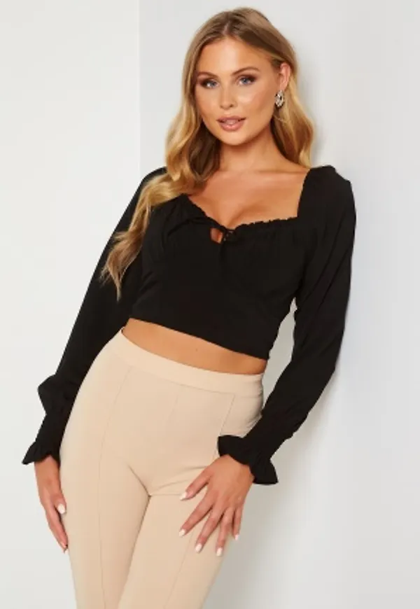 BUBBLEROOM Zandria cropped top Black 44