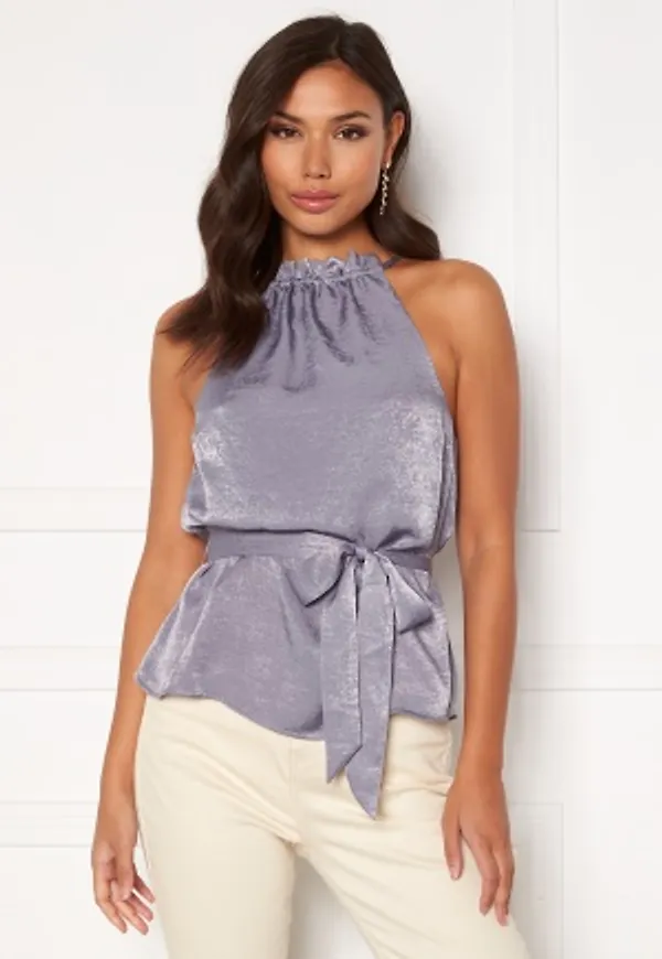 BUBBLEROOM Emalie high neck top Blue 38