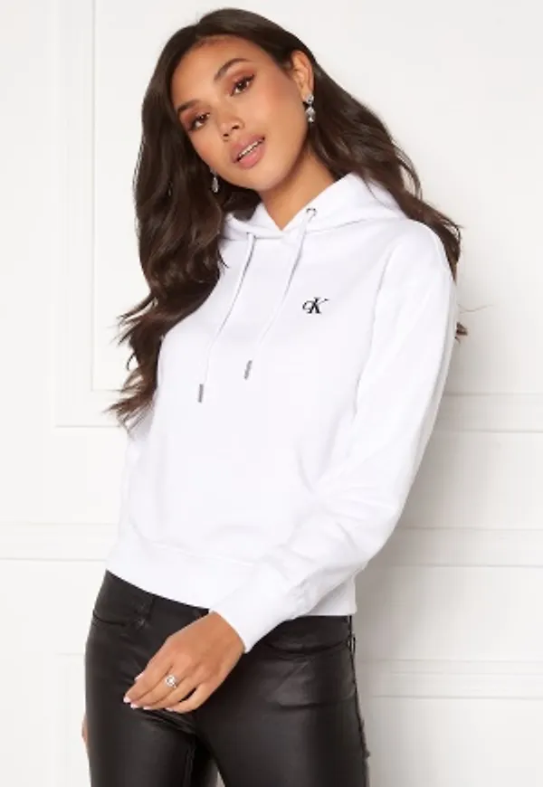 Calvin Klein Jeans CK Embroidery Hoodie YAF Bright White S