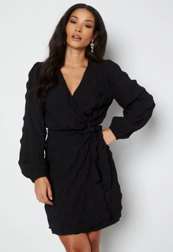 BUBBLEROOM Triniti wrap dress Black 40