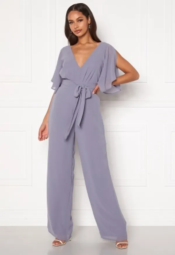 BUBBLEROOM Isobel jumpsuit Dusty blue 36