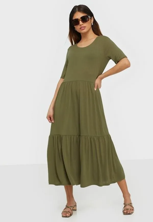 Jacqueline de Yong Jdydalila Frosty S/S Long Dress Jrs Loose fit dresses Kalamata