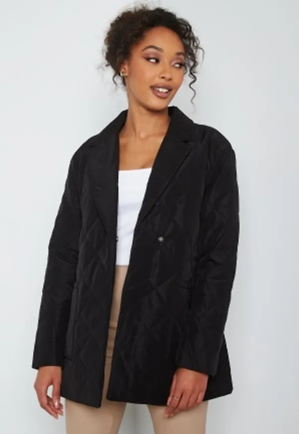 ONLY Trillion Quilt Cardigan Black M