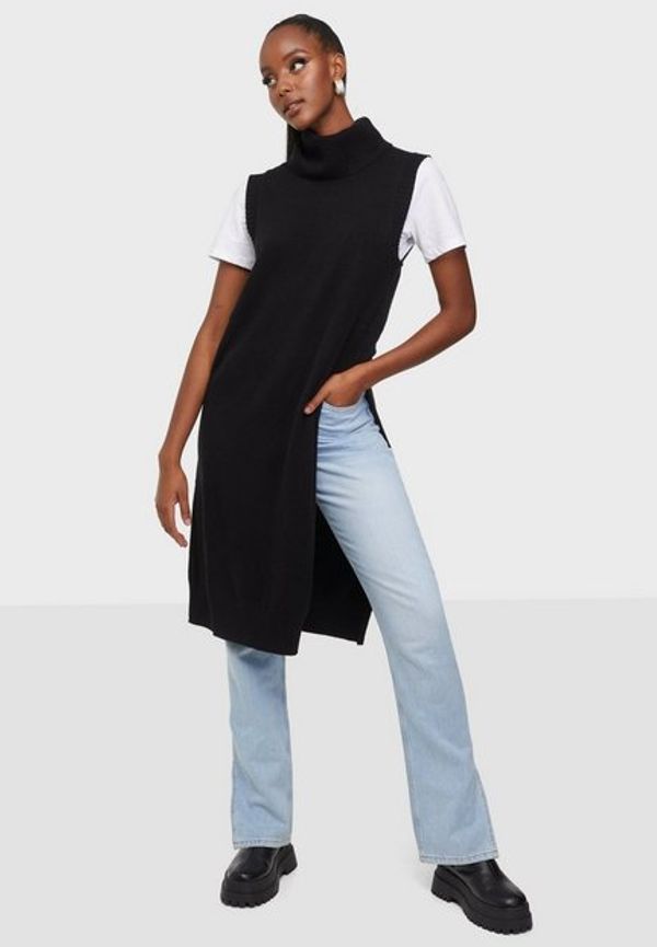Vila Viril Long S/L Knit Vest - Noos Jackor Black