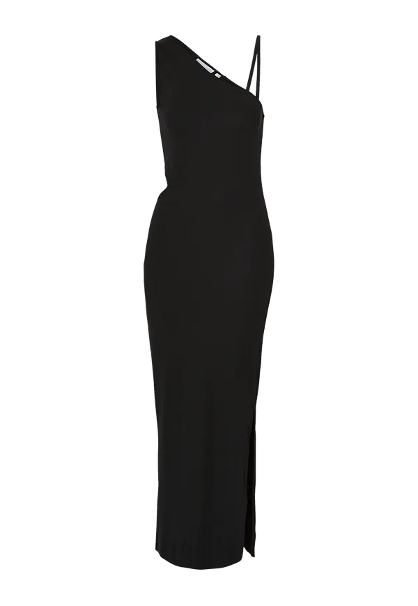Calvin Klein - Maxiklänning Reveal Rib Jersey Dress - Svart
