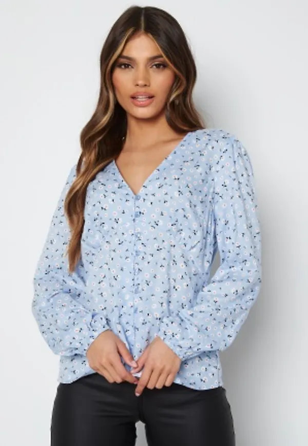 Happy Holly Tillie blouse Light blue / Patterned 36/38