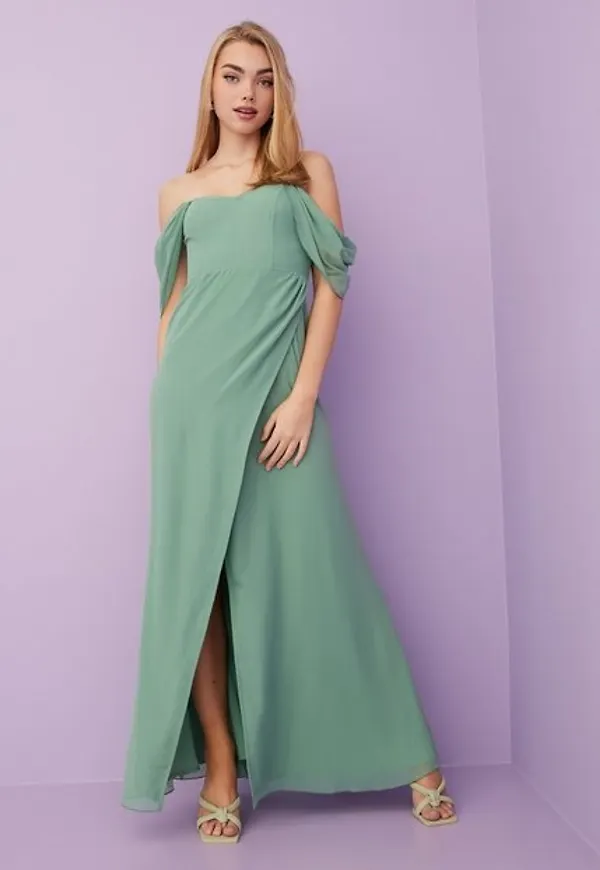 Maya Deluxe Bardot Wrap Maxi Maxiklänningar