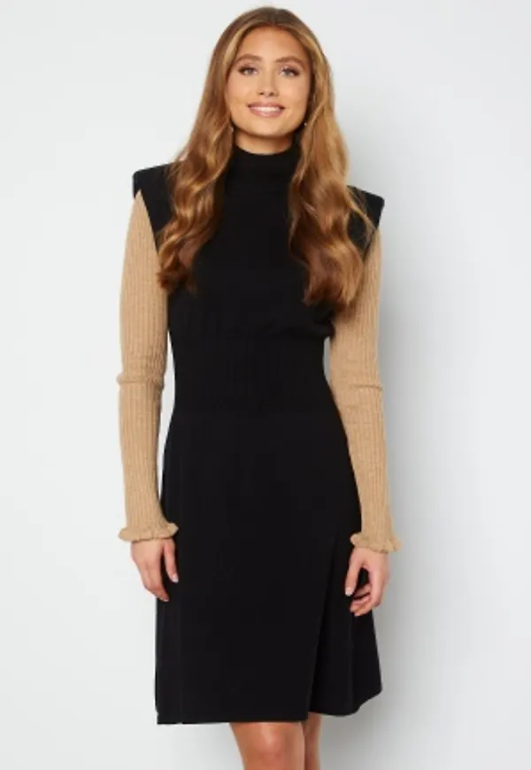 VILA Liv S/L Knit Dress Black M