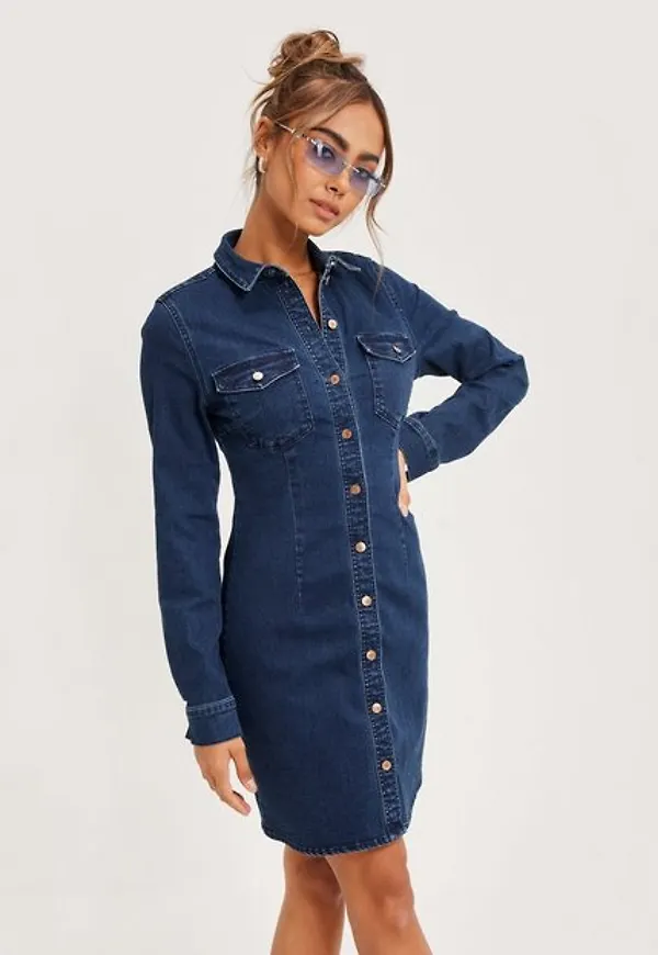 Noisy May Nmjoy L/S Dress SU036DB Bg Noos Vardagsklänningar