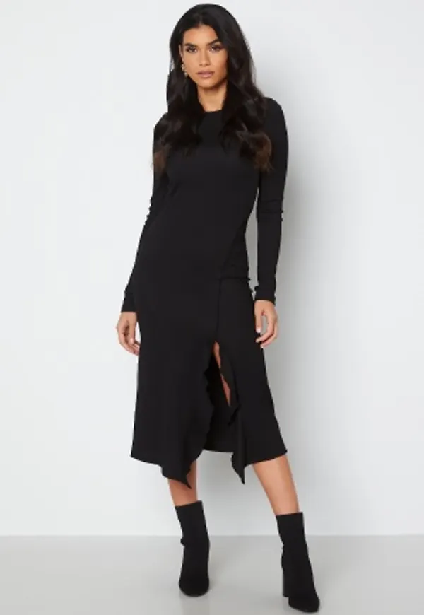 VERO MODA Sie L/S Detail Calf Dress Black XS