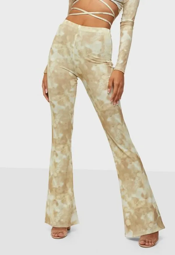 NLY One Flared Print Pant Byxor