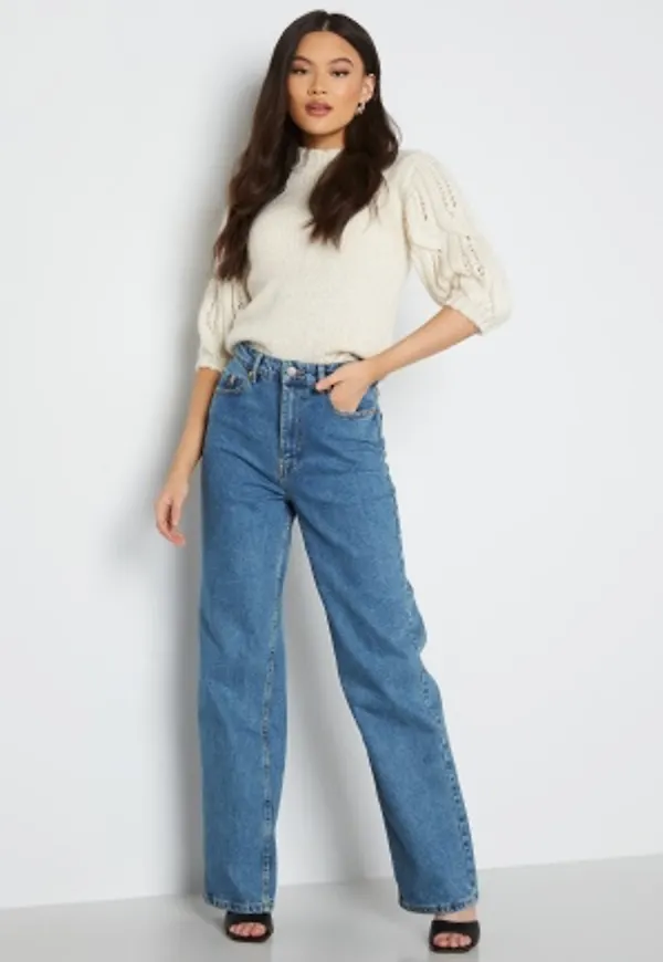 ONLY Camille Life HW Wide Medium Blue Denim 32/30