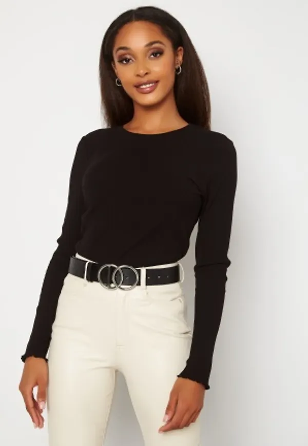 SELECTED FEMME Anna LS Crew Neck Tee Black L