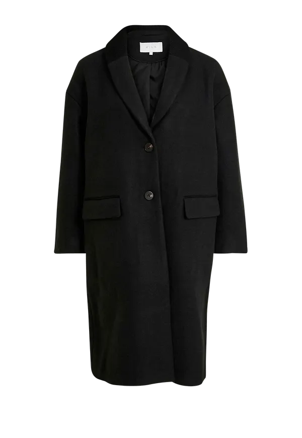 Vila - Kappa viCallee Wool Coat - Svart