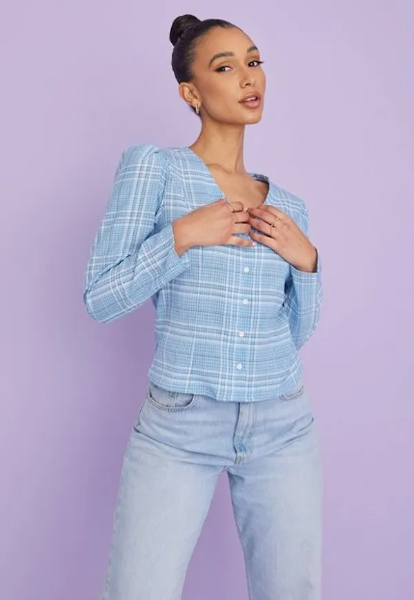 Selected Femme Slfbrianna Ls V-Neck Shirt B Skjortor
