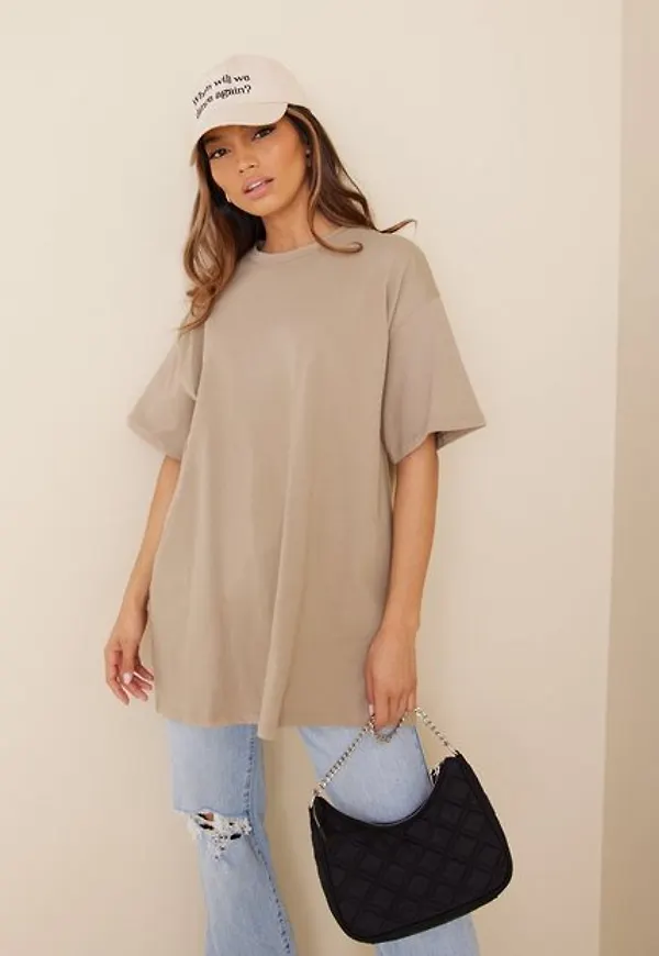 Pieces Pcrina Ss Oversized Tee Noos Bc Oversized Silver Mink