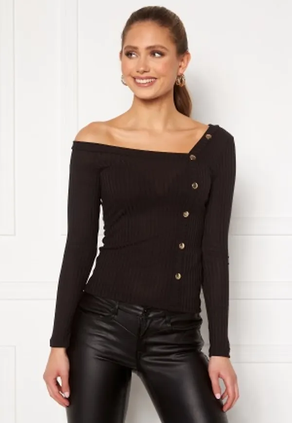 Chiara Forthi Flariana button top  Black XS