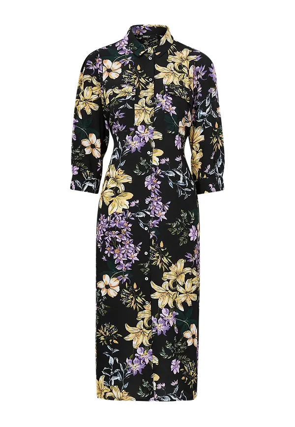 Only - Skjortklänning onlNova Lux 3/4 Long Shirt Dress - Blå