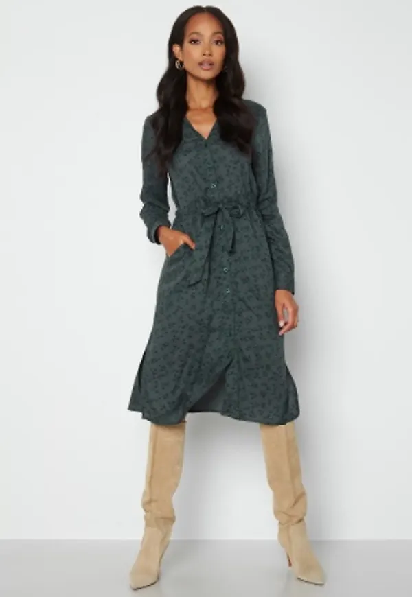 Happy Holly Iris Shirt dress Green / Patterned 32/34