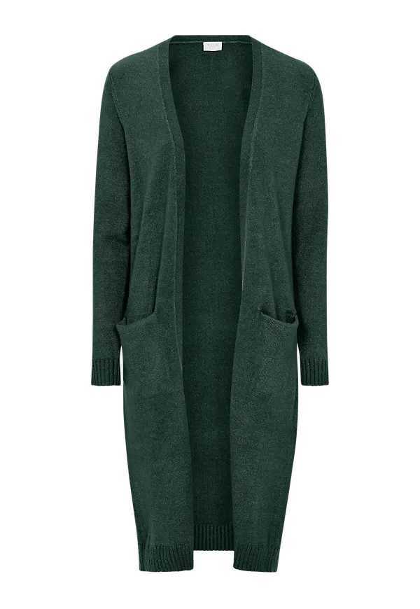 Vila - Cardigan viRil L/S Long Knit - Grön