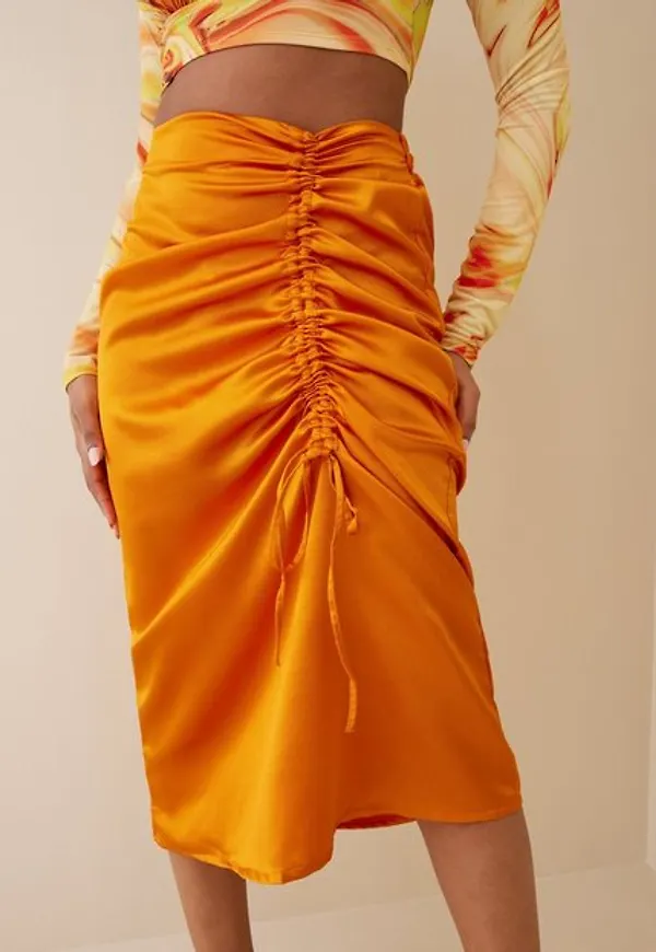 Pieces Pcdilliane Hw Midi Skirt D2D Midikjolar Exuberance