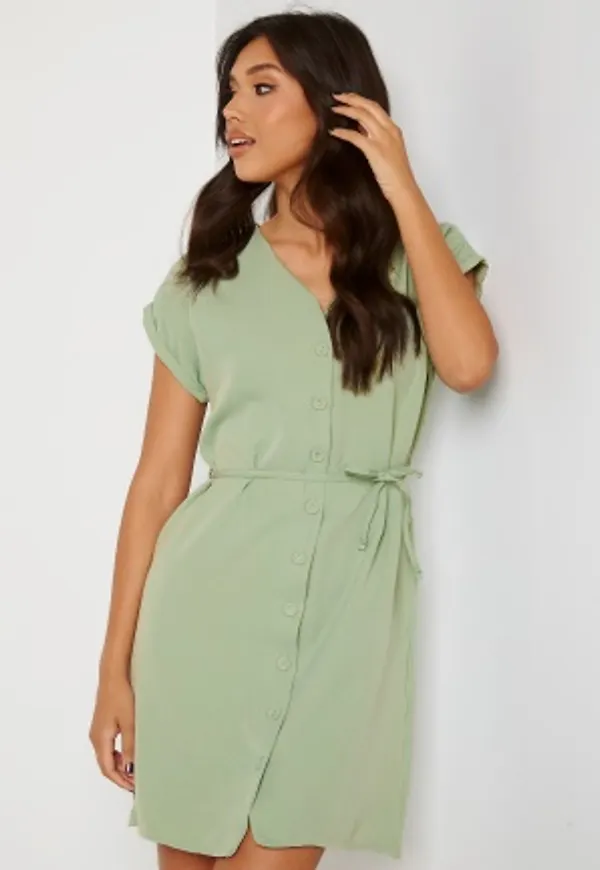 Trendyol V-Neck Button Dress Mint 42