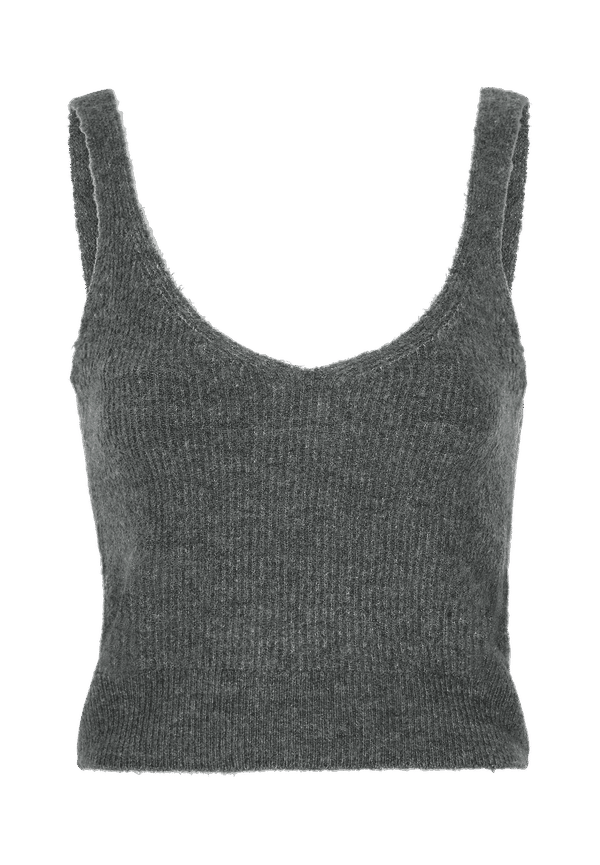Vero Moda - Topp vmLefile SL V-Neck Top - Grå