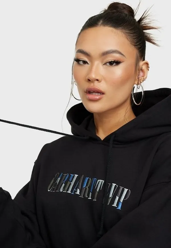 Carhartt WIP W' Hd Jagged Script Sweat Hoodies Black