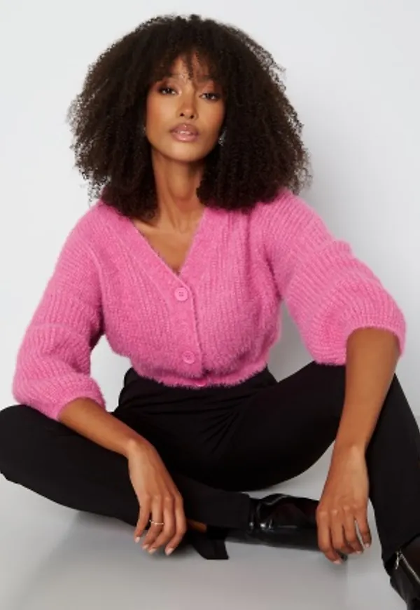 Trendyol Ida 3/4 Sleeve Cardigan Pink L