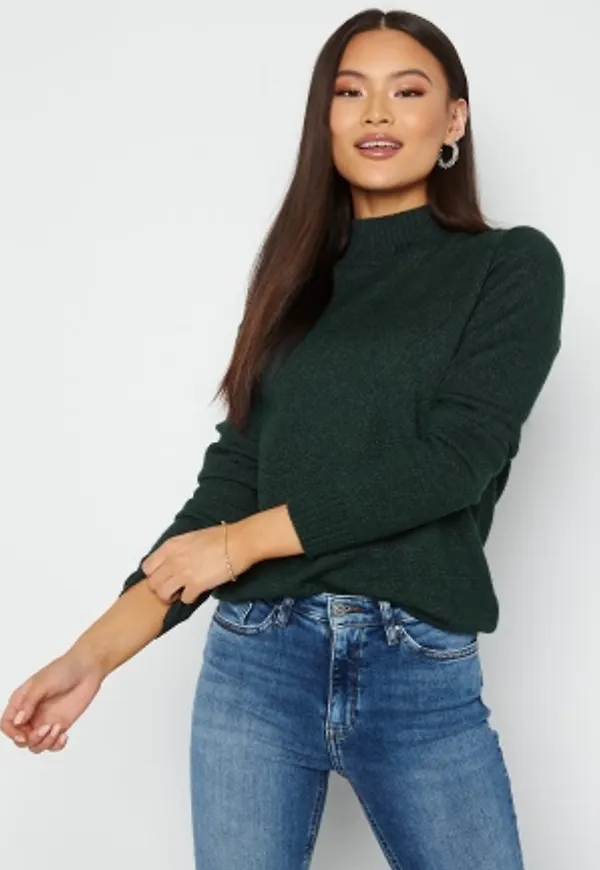 VILA Ril Turtleneck L/S Knit Top Darkest Spruce S