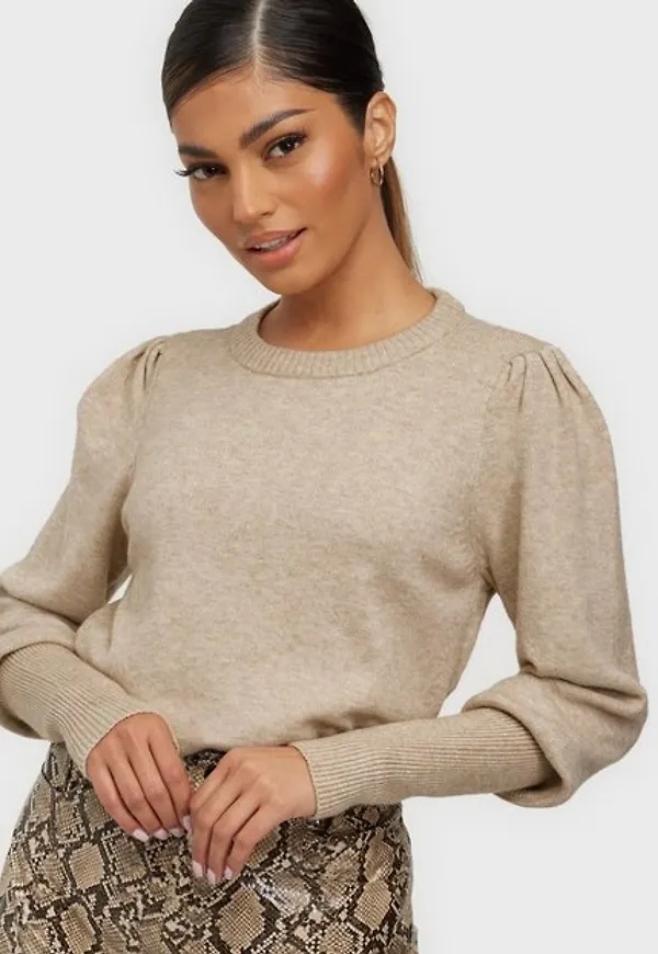 Vila Viril O-Neck L/S Femme Knit Top - N Stickade tröjor