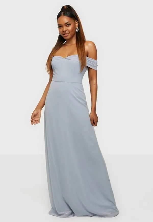 NLY Eve My Everything Gown Maxiklänningar Dusty Blue
