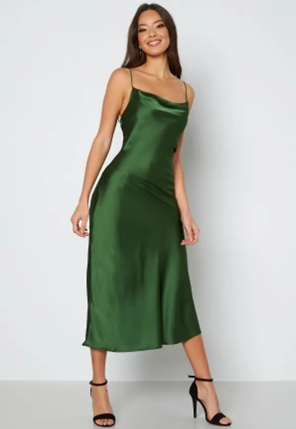 Object Collectors Item Sateen S/L Midi Dress Artichoke Green 42