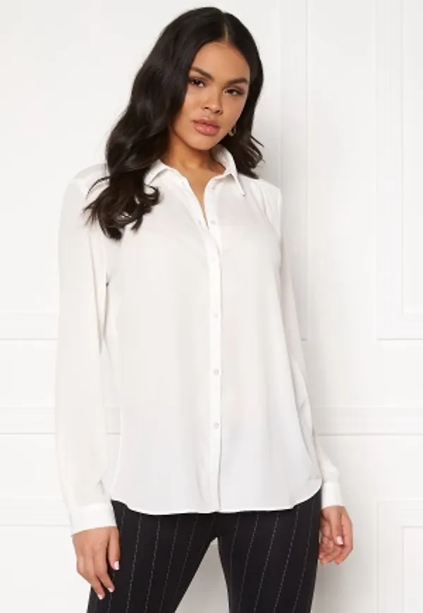VILA Lucy L/S Button Shirt Snow White S