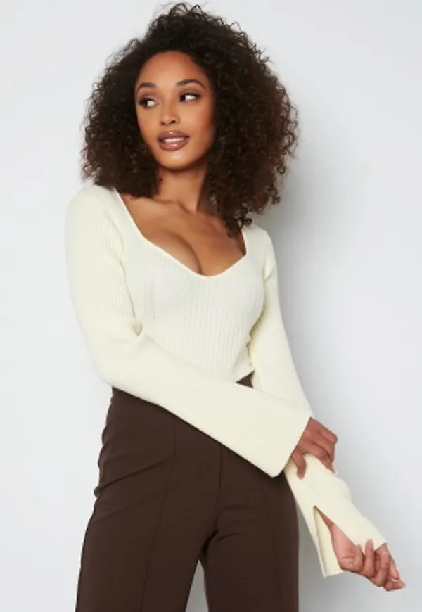 BUBBLEROOM Nadine knitted top Offwhite L