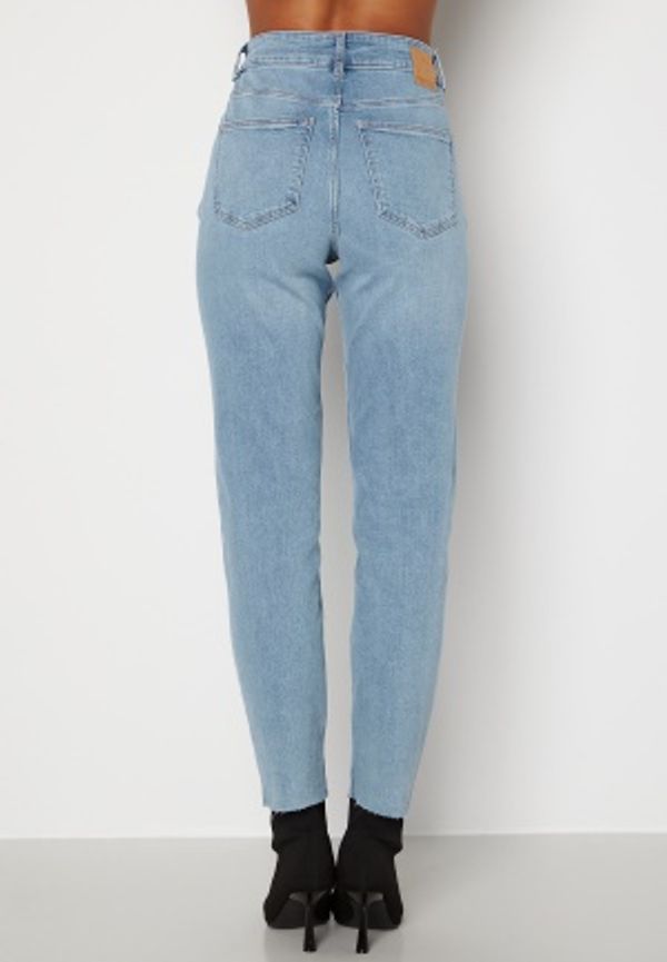 Pieces Luna Straight MW Ankel Medium Blue Denim 25/30