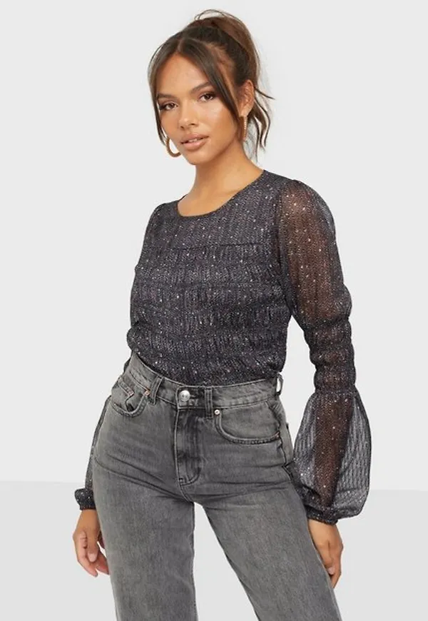 Neo Noir Deann Distress Dot Blouse Vardagsblusar