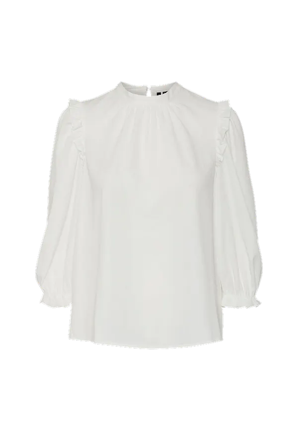 Vero Moda - Blus vmOlivia 3/4 Top Wvn - Natur