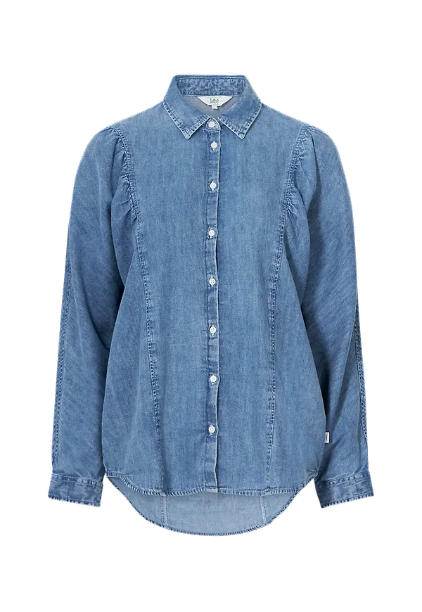 Lee - Skjorta Volume SLeeve Shirt - Blå