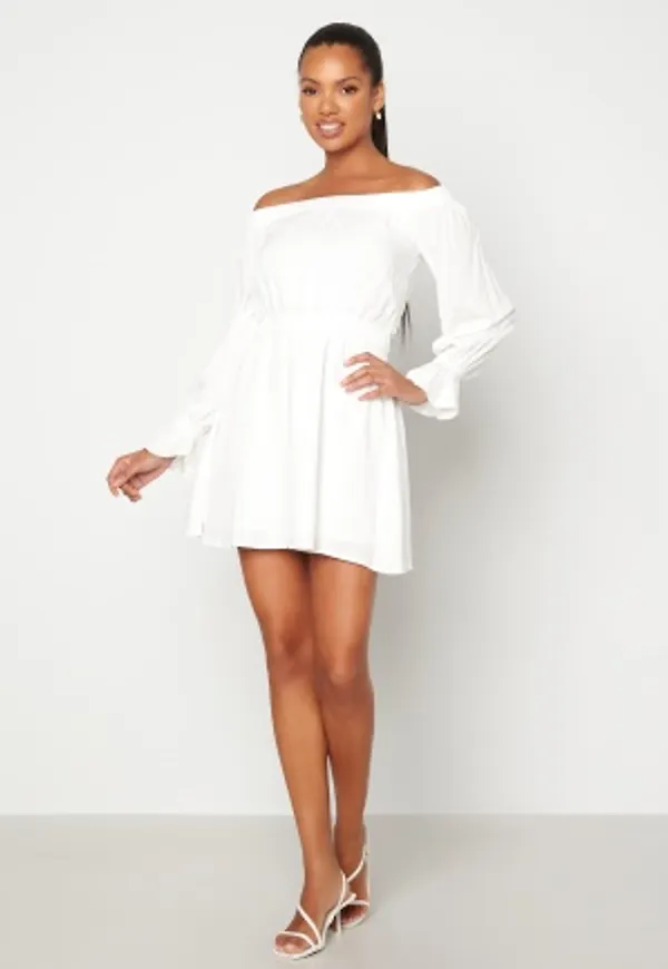 Bubbleroom Occasion Dina Off Shoulder Dress  White 42