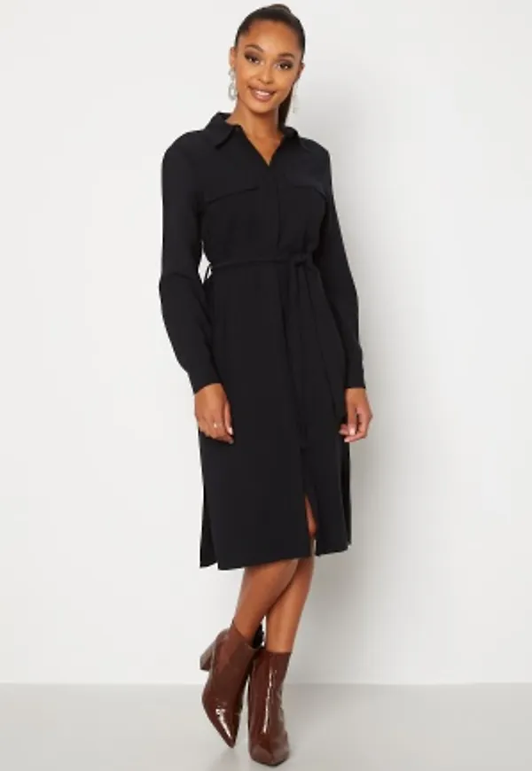 Happy Holly Alina shirt dress Black 40/42
