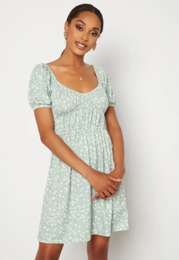 BUBBLEROOM Juni dress Green / Floral S