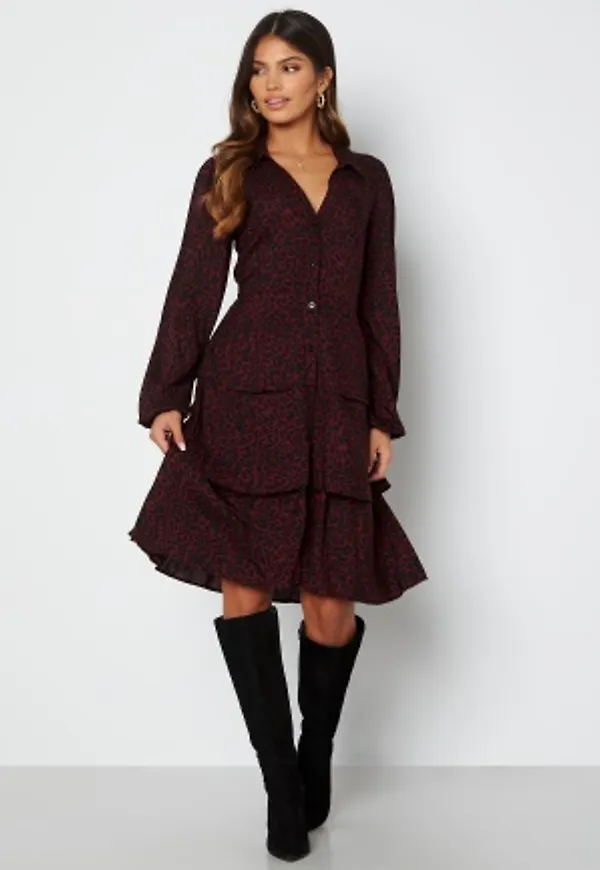 Happy Holly Andrea dress Wine-red / Black 36/38