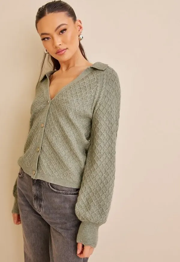Object Collectors Item Objnovia L/S Knit Cardigan 119 Cardigans