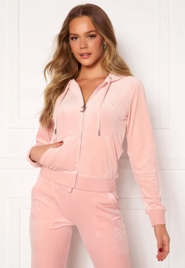 Juicy Couture Robertson Classic Velour Hoodie Pale Pink XS