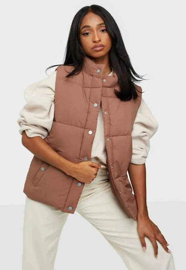 Neo Noir Frankie Puffer Waistcoat Västar Rose