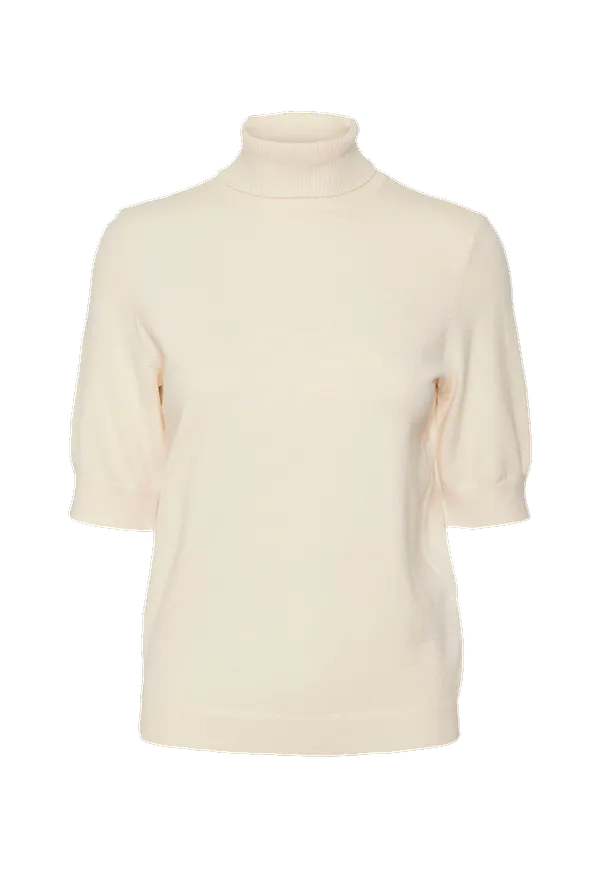 Vero Moda - Polotröja vmHappiness 2/4 Rollneck Blouse - Natur