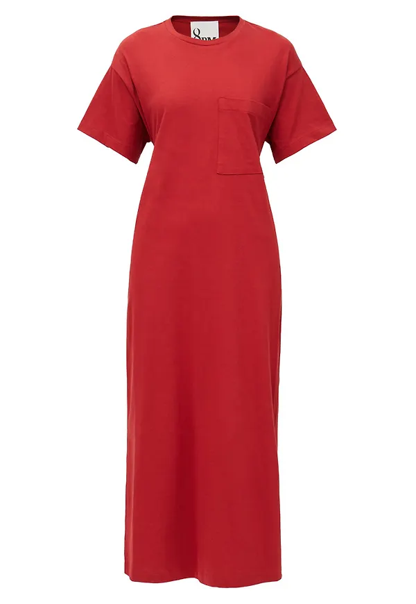 8PM T-shirt dress Röd, Dam